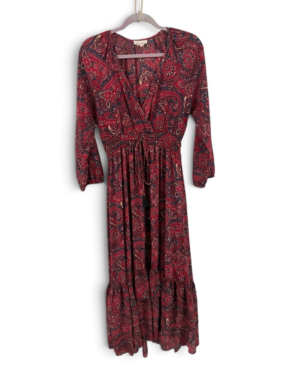 Boemo Paisley Cross Front Maxi Dress